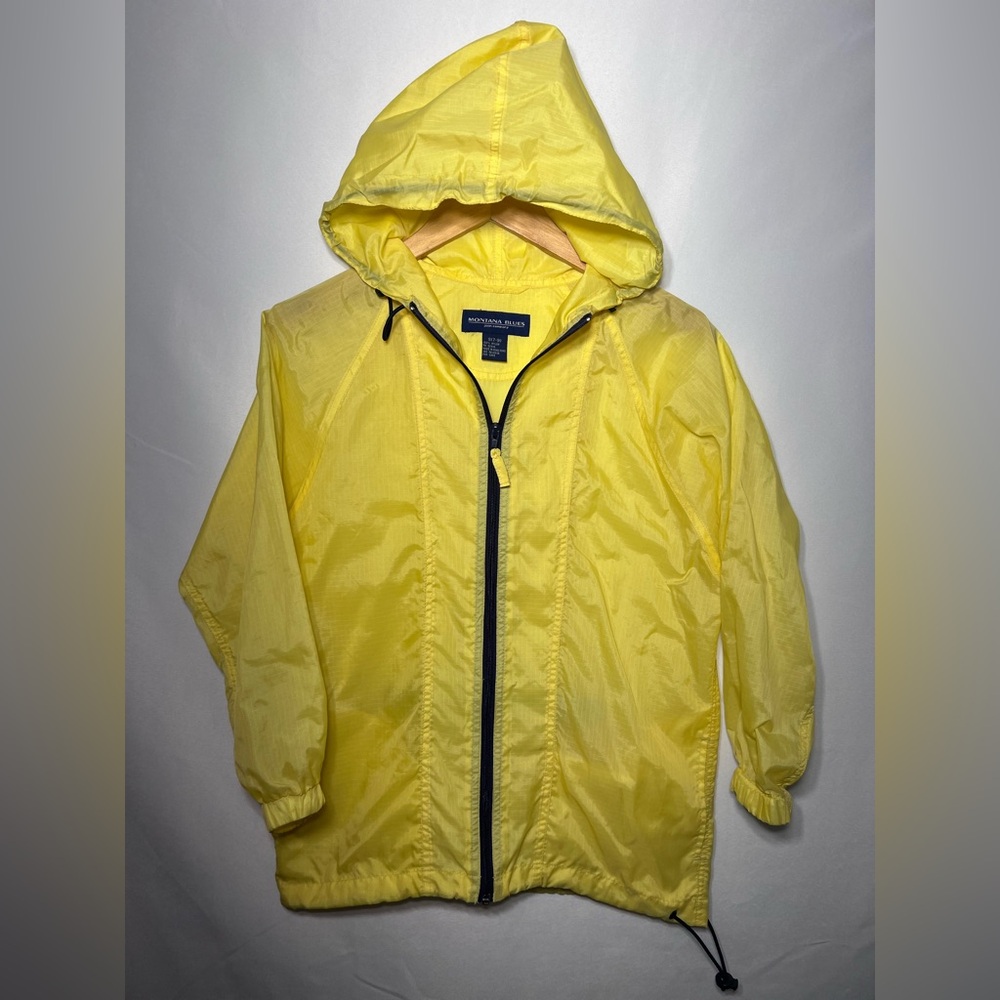 Montana Blues Jean Co. Bright Yellow Youth Size S (7-9) Windbreaker, Rainjacket
